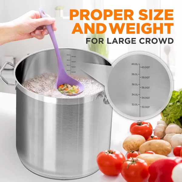 imageNutriChef 20 Quart HeavyDuty Stockpot with Stainless Lid  Large Pot for Induction Gas ampamp Electric Cooktops Perfect for Soups ampamp Stews40 Quarts