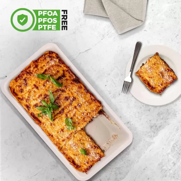 imageNutriChef 9inch Ceramic Bread Loaf Pan NonStick Coated Layer Surface Great for Food Preparation Serving Pastry Dessert Baking