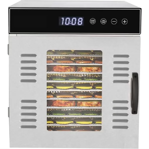 imageNutriChef Commercial Electric Food Dehydrator Machine  14 Shelf Extra Large Capacity  Stainless Steel Trays  1000Watts Digital Timer ampamp Temperature Control  1858 x 1752 x 2252 IN