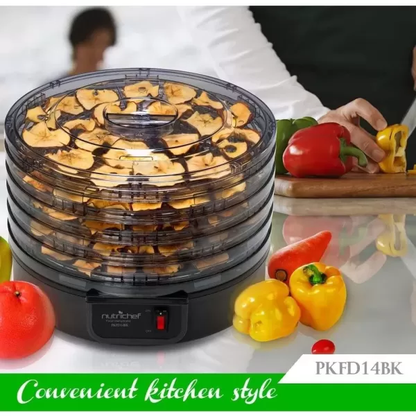 imageNutriChef Food Dehydrator Machine  Professional Electric MultiTier Food Preserver Meat or Beef Jerky Maker Fruit ampamp Vegetable Dryer with 5 Stackable Trays