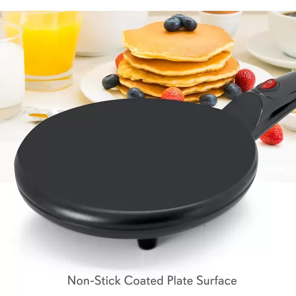 imagenutrichef Electric Griddle Hot Plate Cooktop  800W 8quot Pan Style Crepe Maker Hot Plate wONOff Switch Nonstick Coating Automatic Temperature Control Plugin Operation for Kitchen and Countertop