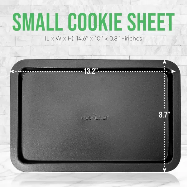 imageNutriChef 17 Non Stick Cookie Sheet Large Black Commercial Grade Restaurant Quality Carbon Metal Bakeware Compatible with Model Compatible with Model NCZK3BGray