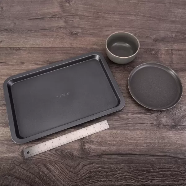 imageNutriChef 17 Non Stick Cookie Sheet Large Black Commercial Grade Restaurant Quality Carbon Metal Bakeware Compatible with Model Compatible with Model NCZK3BGray