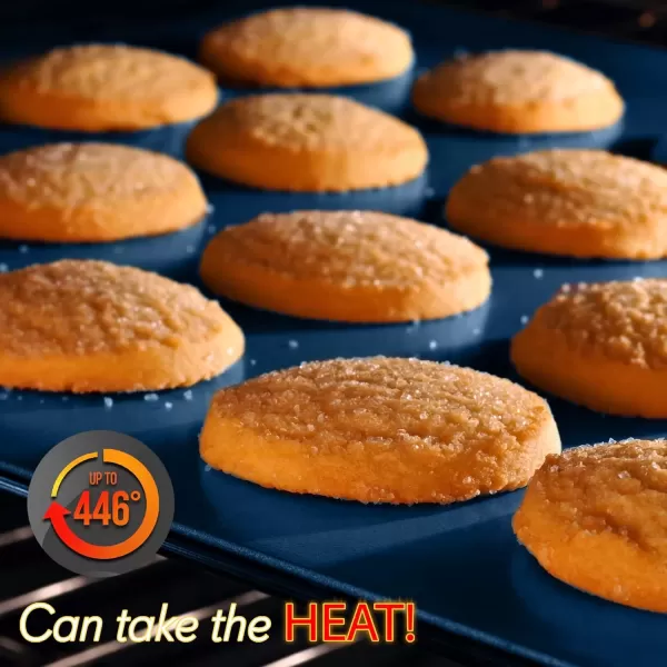 imageNutriChef 3Piece Nonstick Cookie Sheets for Baking  Premium Carbon Steel Baking Trays w NonStick Smooth Coating ampamp Silicone Handles  Large Medium ampamp Small Bakeware  Blue8Piece Set