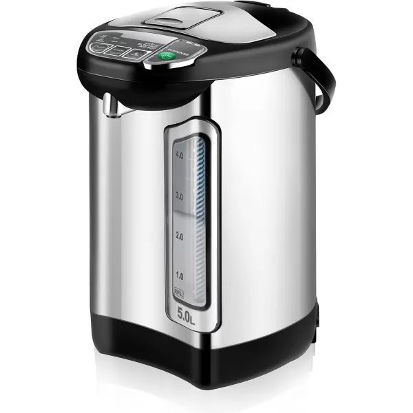 imageNutriChefKitchen Electric Water Boiler and Warmer  3L317 Qt Stainless Steel Electric Hot Water Dispenser wRotating Base Auto Shut Off Safety Lock Instant Heating for Coffee ampamp Tea NCHUB1353 Quarts