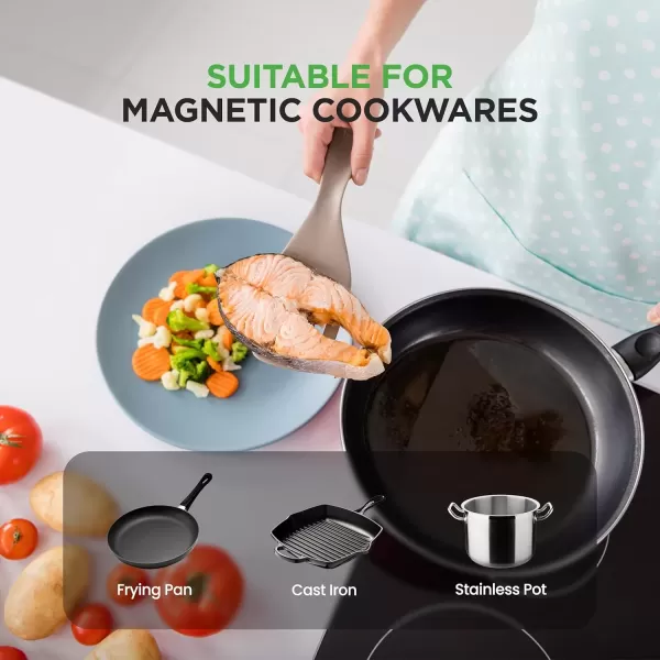 imageNutrichef Induction Cooktop  2 Glass Induction Burner Zones  Adjustable Temperature Settings  1800W Electric Induction Cooker  Digital Touch Sensors  Induction Hot plate  2047 X 1142 Inches