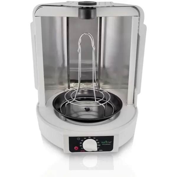 imageNutriChef AZPKRT15 Vertical Rotisserie Cooker 1 pounds White
