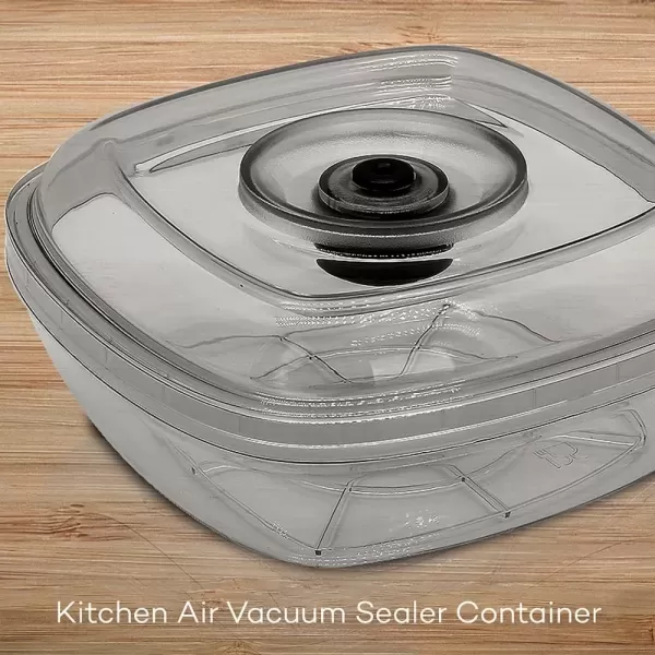 imageNutriChef Air Vacuum Seal Food Container  1 Liter Capacity Kitchen Reusable Airtight Food Saver Sealer Storage Box Canister Meal Prep Lunch Bread Cereal Keeps Food Fresh Tasty  PKVSCN1LContainer