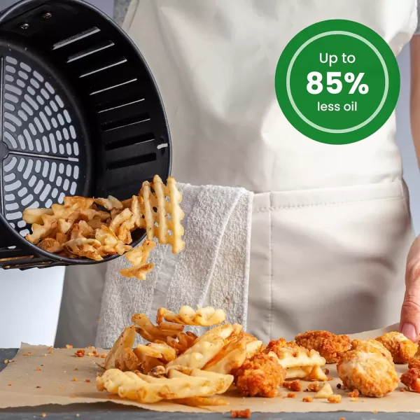 imageNutriChef Hot Air Fryer Oven  wDigital Display Electric Big 37 Qt Capacity Stainless Steel Kitchen Oilless Convection Power Multi Cooker wBasket Pan  Use for Baking Grill  Black One Size