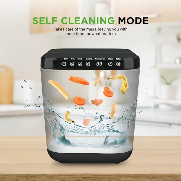 imageNutrichef 3L Electric Kitchen Composter  Composts Organic Material ampamp Food Scraps  Countertop Automatic Compost Bin  Dry Crush ampamp Cooling Functions  Perfect for Kitchens ampamp Apartments  GreyGray