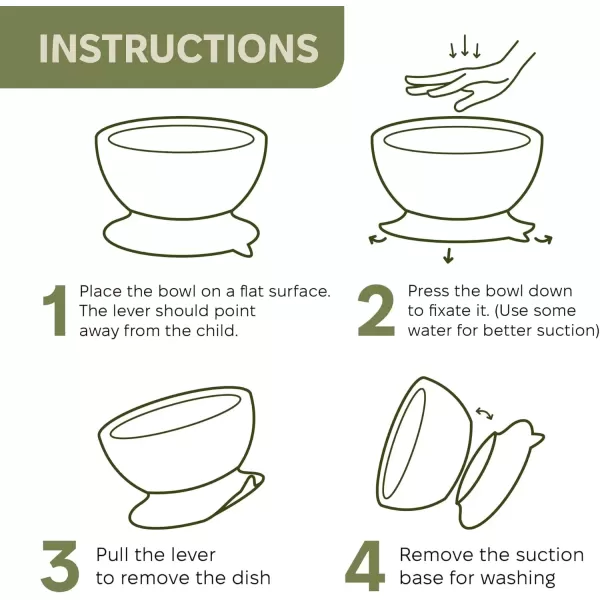 imageNutrichef Baby and Toddler 3 Compartment Plate Bowl Cup and Spoon Feeding Set Silicon Suction Nontoxic All Natural Bamboo Baby Food Plate Stripe SetStarts Set 2