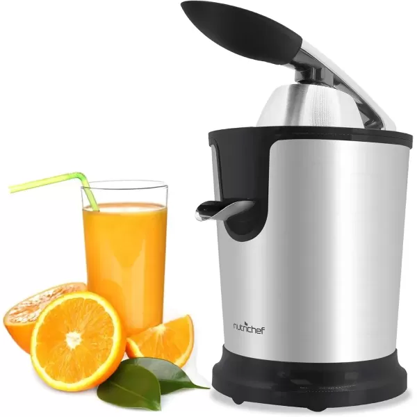 imageStainless Steel Electric Juicer Machine  160W Power Juice Press Citrus Juicer ampamp Squeezer Masticating Machine  Easy to Clean  Includes Handle ampamp Cone for Maximum Juice Masticating ampamp Extraction