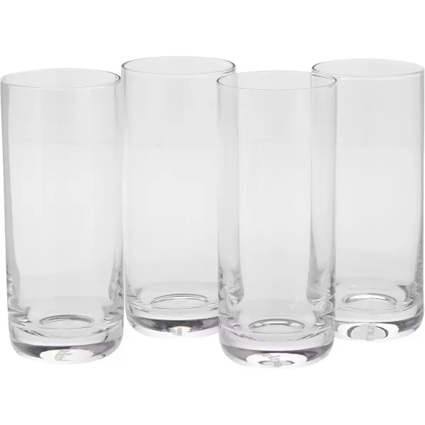 imageNutriChef 142oz Highball Drinking Glasses  Set of 2 Heavy Base Tall Tumbler Clear Glassware for Water Wine Beer Liquor Gin Cocktail Whiskey Juice Iced Coffee Mixed Drinks Dishwasher Safe4 pack