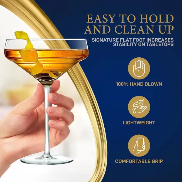 imageNutriChef 2 Sets of Crystal Martini GlassUltra ClearElegant Crystal Clear Wine Glass Pair100 Hand BlownDishwasher SafeGreat For DinnerPartiesWeddingAnd ELEGANT Occasions2 pack