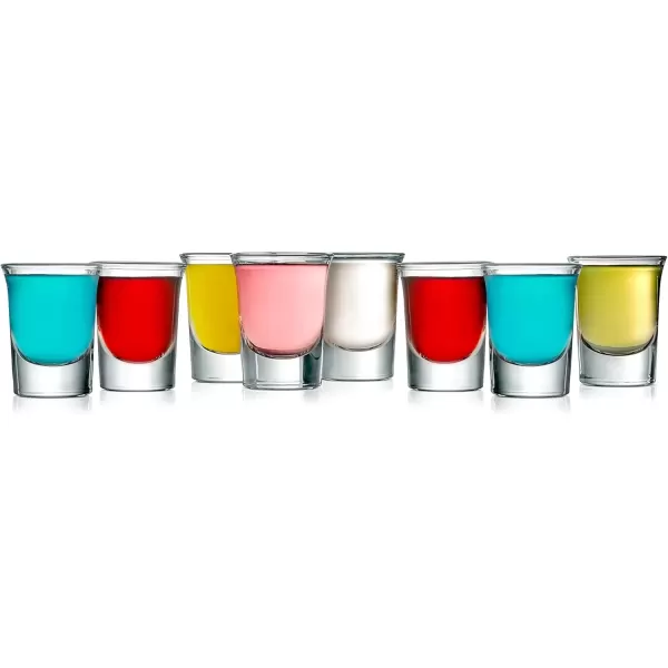 imageNutriChef 4 Pack Clear Shot Glasses  1 Oz Elegant Round Shot glass Set of 4  Stable Base Thermal Shock Resistant  For HotCold Drink Whiskey Vodka Tequila Shots Cordial Espresso8pack