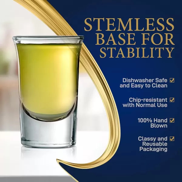 imageNutriChef 4 Pack Clear Shot Glasses  1 Oz Elegant Round Shot glass Set of 4  Stable Base Thermal Shock Resistant  For HotCold Drink Whiskey Vodka Tequila Shots Cordial Espresso8pack
