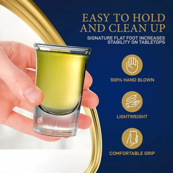 imageNutriChef 4Pack Clear Shot Glasses  Heavy Stable Base with Thick Glass  For Hot ampamp Cold Drinks Whiskey Vodka Tequila Cordial Spirits Liquors ampamp Espressos  Small Bulk 1 Ounce Shotglass8 pack