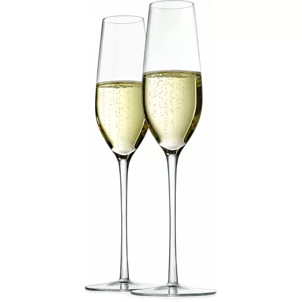 imageNutriChef Champaign Glasses  7Oz Clear Champagne Flutes Set of 2 Elegant Tall Long Stemmed Glass with Narrow Rims Seamless Bowl Lead And Dishwasher Safe Glass For Party New Year Christmas2cups