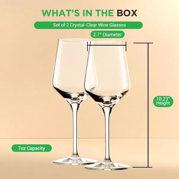 imageNutriChef Crystal Wine Glasses  2 Elegant Tall Red and White Wine Clear Stemmed Glass Drinkware Seamless Bowl 100 LeadFree Dishwasher Safe for Wine Enthusiasts