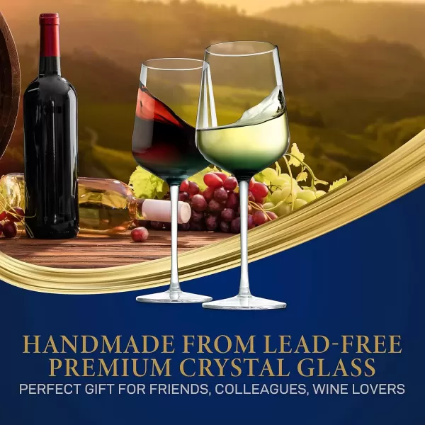 imageNutriChef Stem Wine Glasses Set of 2 22oz Crystal Clear Red or White Wine Glass Seamless Bowl LeadFree ampamp Dishwasher Safe Glasses for Wine Drink Water Restaurants And Housewarming Gifts