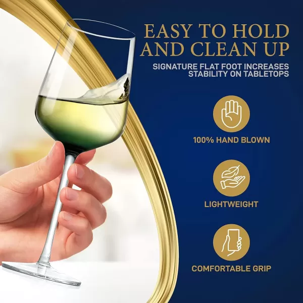 imageNutriChef Stem Wine Glasses Set of 2 22oz Crystal Clear Red or White Wine Glass Seamless Bowl LeadFree ampamp Dishwasher Safe Glasses for Wine Drink Water Restaurants And Housewarming Gifts