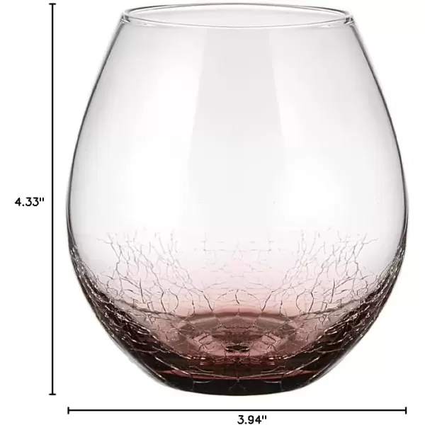 imageNutriChef Stemless Wine Glasses 15 Ounces Set of 2 Hand Blown Glasses for Home Bar ampamp Restaurant Dishwasher Safe Gift Set for Wine Lovers Friends4 Pack