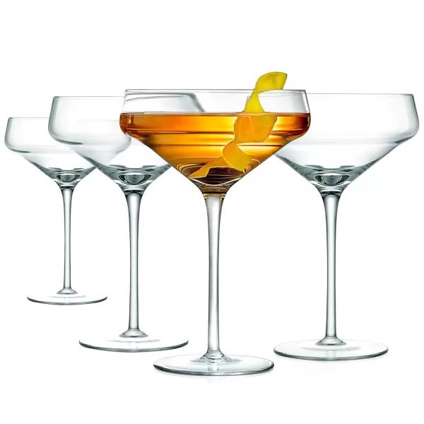 imageNutrichef Martini Glasses Set of 2  10 oz  Hand Blown Crystal Martini Glasses with Stem  Elegant Cocktail Glasses Martini Glass Crystal Glasses For Housewarming Gifts Parties And Drinks2 set
