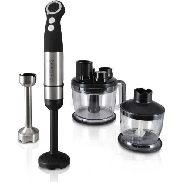 imageNutriChef Heavy Duty Food Processor and Immersion Blender Stainless Steel with Attachments