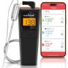imageNutriChef Bluetooth Grill BBQ Meat Thermometer 150 ft Wireless Digital Monitoring Timer ampamp Alarm for Smoker Oven