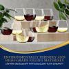 imageNutriChef 15oz Stemless Wine Glasses  Set of 2 Ultra Thin Elegant Red ampamp White Wine Clear Crystal Glass Drinkware LeadFree Hand Blown Seamless Bowl Dishwasher Safe for Any Occasion12 Pack