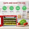 imageNutriChef Electric Countertop Food Dehydrator Machine  350Watt Premium MultiTier Meat Beef Jerky Maker FruitVegetable Dryer w 4 Stainless Steel Trays Digital Timer Temperature Control
