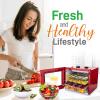 imageNutriChef Electric Countertop Food Dehydrator Machine  350Watt Premium MultiTier Meat Beef Jerky Maker FruitVegetable Dryer w 4 Stainless Steel Trays Digital Timer Temperature Control