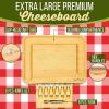 imageNutriChef Natural Bamboo Cheese Board Set with Bonus Condiment CupExtra Large Size 100 Home Organic Wooden Plate and Charcuterie Tray with 4 pcs Cutting Knife SlicerRectangular