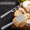 imageNutriChef Natural Bamboo Cheese Board Set with Bonus Condiment CupExtra Large Size 100 Home Organic Wooden Plate and Charcuterie Tray with 4 pcs Cutting Knife Slicer2pc Cheese Knife