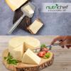 imageNutriChef Natural Bamboo Cheese Board Set with Bonus Condiment CupExtra Large Size 100 Home Organic Wooden Plate and Charcuterie Tray with 4 pcs Cutting Knife Slicer2pc Cheese Knife