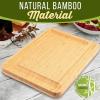 imageNutriChef Natural Bamboo Cheese Board Set with Bonus Condiment CupExtra Large Size 100 Home Organic Wooden Plate and Charcuterie Tray with 4 pcs Cutting Knife SlicerRectangular