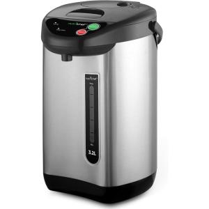 imageNutriChefKitchen Hot Water Urn Pot Insulated Stainless SteelAuto ampamp Manual DispenseAuto BoilerSafety Lock Shutoff 338 QT 32L  Auto Boiler Shut Off One sizeWater Urn Pot