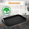 imageNutriChef 11quot Square Grill Pan Non Stick  High Ridges HardAnodized Stove Top Griddle Strong Handles Dishwasher SafeBlack
