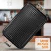 imageNutriChef 11quot Square Grill Pan Non Stick  High Ridges HardAnodized Stove Top Griddle Strong Handles Dishwasher SafeBlack