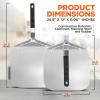 imageNutriChef NutriChefKitchen Pizza Peel for Oven and GrillDurable and Safe Aluminum Base with Stainless Steel Handle One Size
