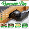 imageNutriChef Smokeless Indoor Electric Grill  Bamboo Tray NonStick Plate Adjustable Thermostat Dishwasher Safe 1800W PowerNatural