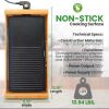 imageNutriChef Smokeless Indoor Electric Grill  Bamboo Tray NonStick Plate Adjustable Thermostat Dishwasher Safe 1800W PowerNatural