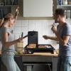 imageNutrichef 2in1 Panini Press Grill ampamp Griddle  Nonstick Coating Temperature Control  Multiuse Countertop Sandwich Maker  Removable Drip Tray  1500W  Compact Electric Griddle  203 x 125 x 53