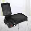 imageNutrichef 2in1 Panini Press Grill ampamp Griddle  Nonstick Coating Temperature Control  Multiuse Countertop Sandwich Maker  Removable Drip Tray  1500W  Compact Electric Griddle  203 x 125 x 53