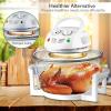 imageNutriChef Air Fryer Halogen Infrared Convection Oven  Large 13 Quart Glass Air Fryer OilFree Quick Healthy Meals Multicooker with Time ampamp Temperature Controls Roast Fry Toast or Crisp
