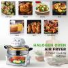 imageNutriChef Halogen Oven Countertop Air Fryer  1200W 13QT Infrared Convection Cooker w Stainless Steel Cooking Bowl For Healthy Meals Great for Chicken Steak Fish Ribs Shrimp More AZPKAIRFR48