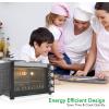 imageNutriChef Kitchen Convection Electric Countertop Rotisserie Toaster Oven Cooker with Food Warming Hot Plates 30 Quart AZPKRTO28 Black
