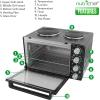 imageNutriChef Kitchen Convection Electric Countertop Rotisserie Toaster Oven Cooker with Food Warming Hot Plates 30 Quart AZPKRTO28 Black