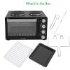 imageNutriChef Kitchen Convection Electric Countertop Rotisserie Toaster Oven Cooker with Food Warming Hot Plates 30 Quart AZPKRTO28 Black