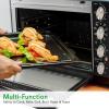imageNutriChef Kitchen Convection Electric Countertop Rotisserie Toaster Oven Cooker with Food Warming Hot Plates 30 Quart AZPKRTO28 Black